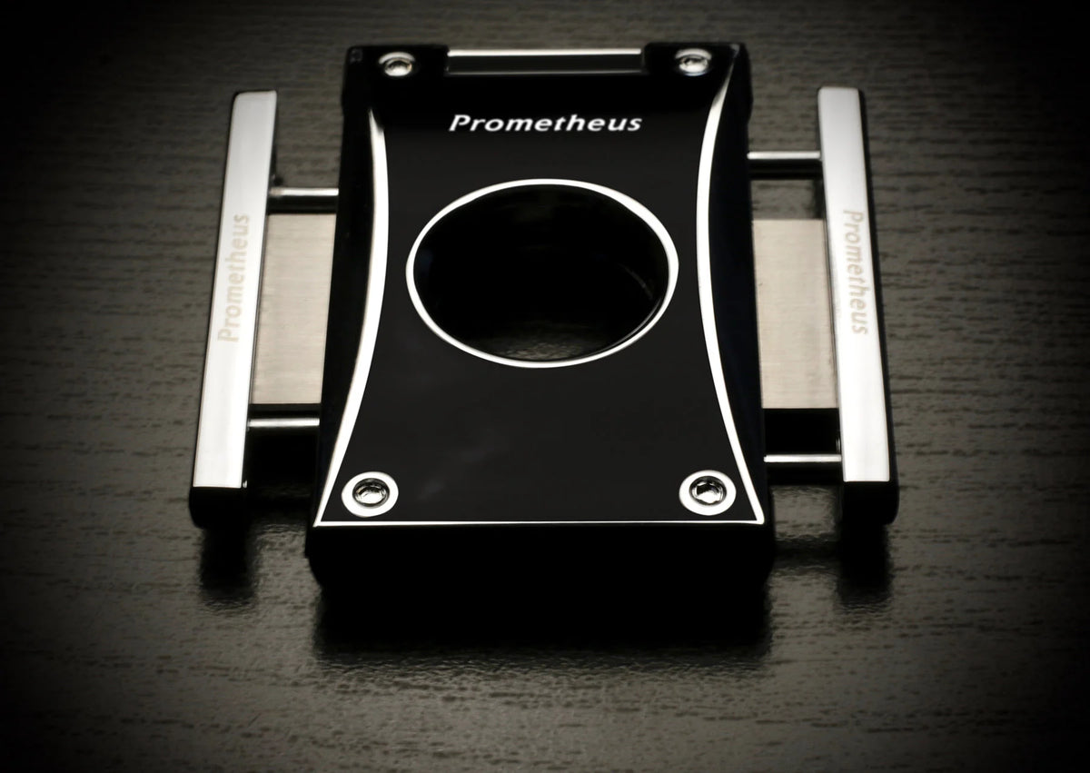 Prometheus Cutter H21 open, stainless steel blades forming an H
