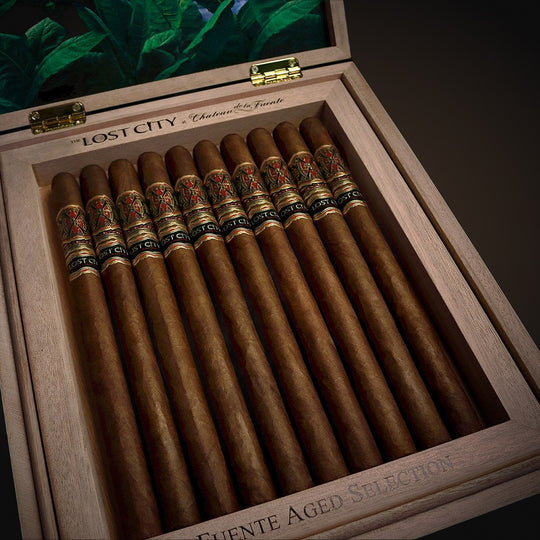 Arturo Fuente Opus X Lost City Carlito's A, open box — Sun of a Gun Cigars & Spirits, Yuma Arizona
