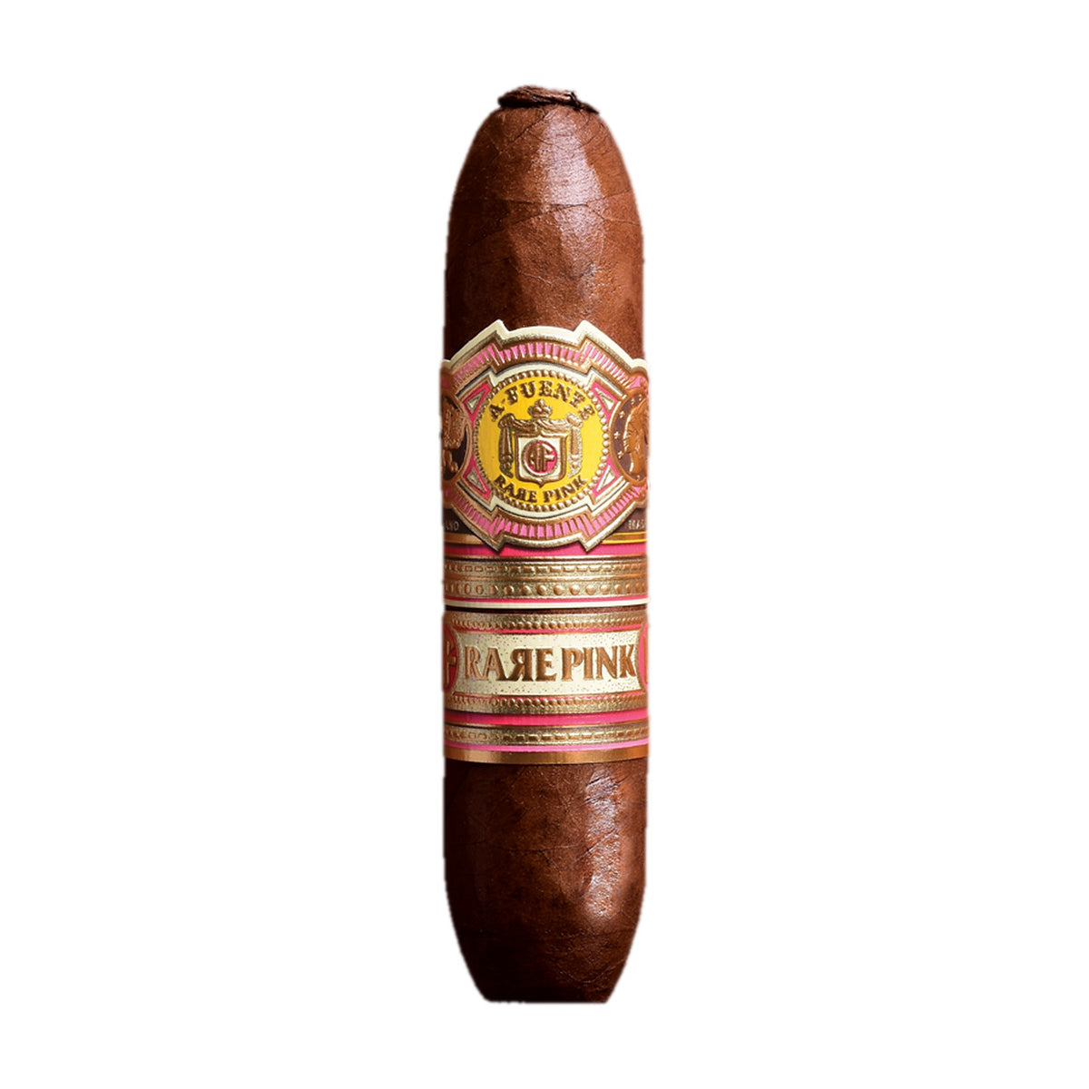 Arturo Fuente Rare Pink Queen of Hearts cigar, 4 1/8 x 60 perfecto with the Rare Pink band, at Sun of a Gun Cigars in Yuma, Arizona