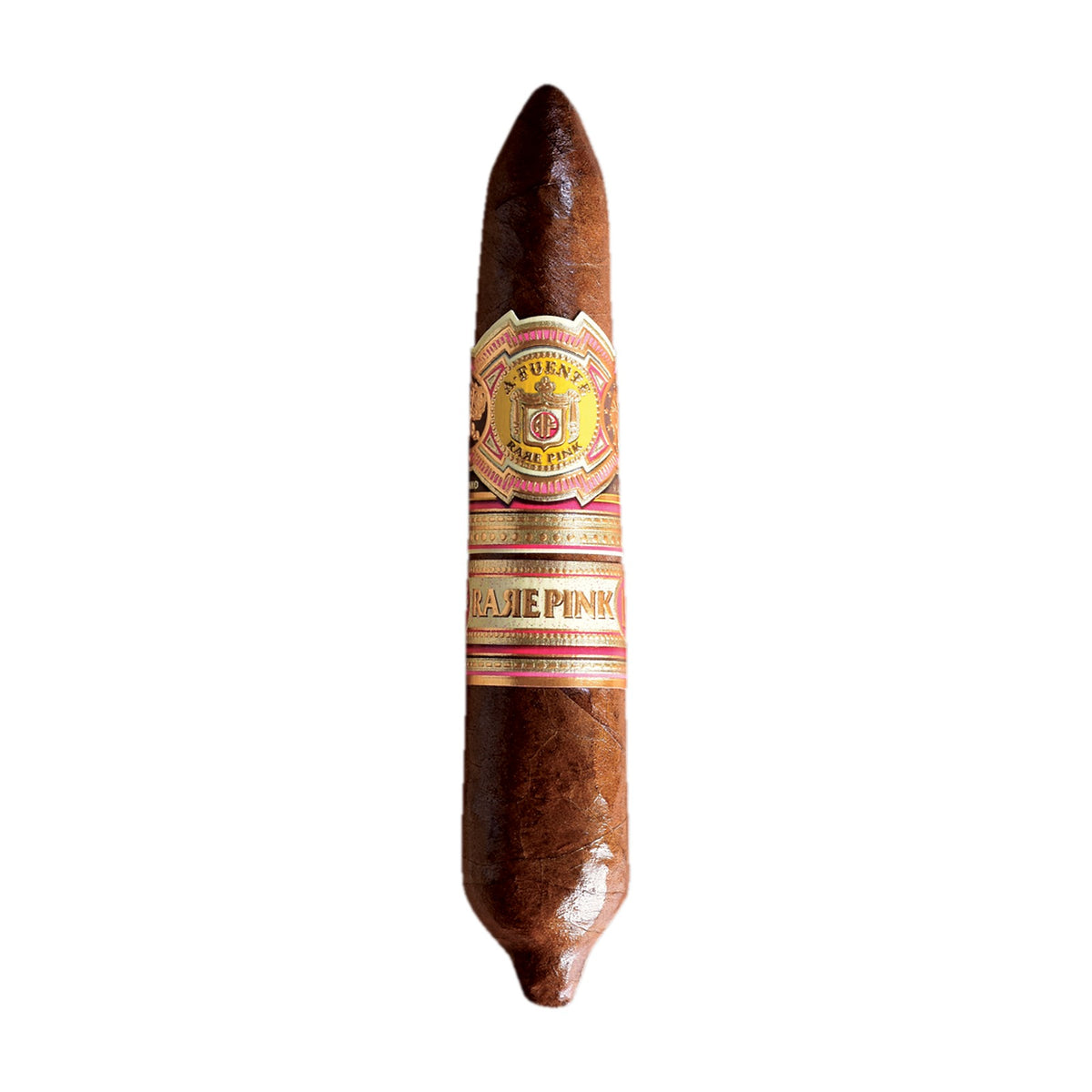 Arturo Fuente Rare Pink Work of Art cigar, 4 7/8 x 46/60 perfecto with the Rare Pink band, at Sun of a Gun Cigars in Yuma, Arizona
