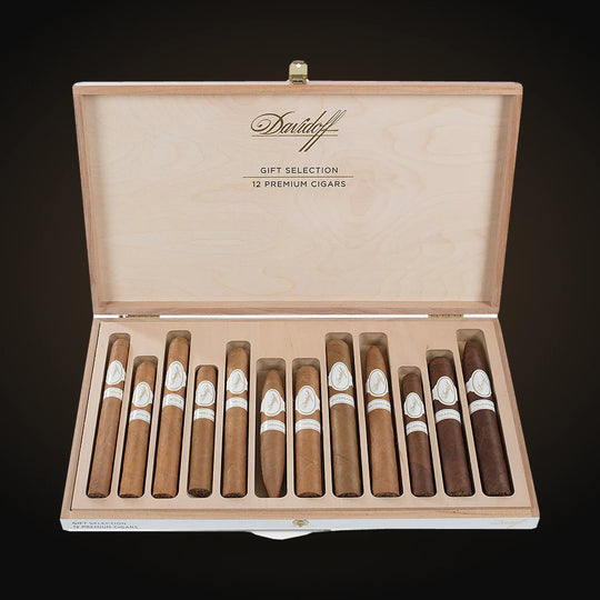 Davidoff 12 Cigar Gift Selection Sampler, sampler box with assorted cigars — Sun of a Gun Cigars & Spirits, Yuma Arizona