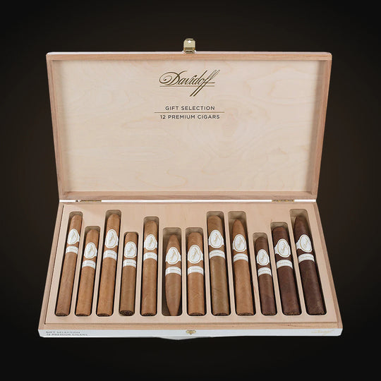 Davidoff 12 Cigar Gift Selection Sampler, sampler box with assorted cigars — Sun of a Gun Cigars & Spirits, Yuma Arizona