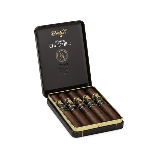 Davidoff Winston Churchill Late Hour Petit Panatela Tin 5CT — Sun of a Gun Cigars, Yuma Arizona
