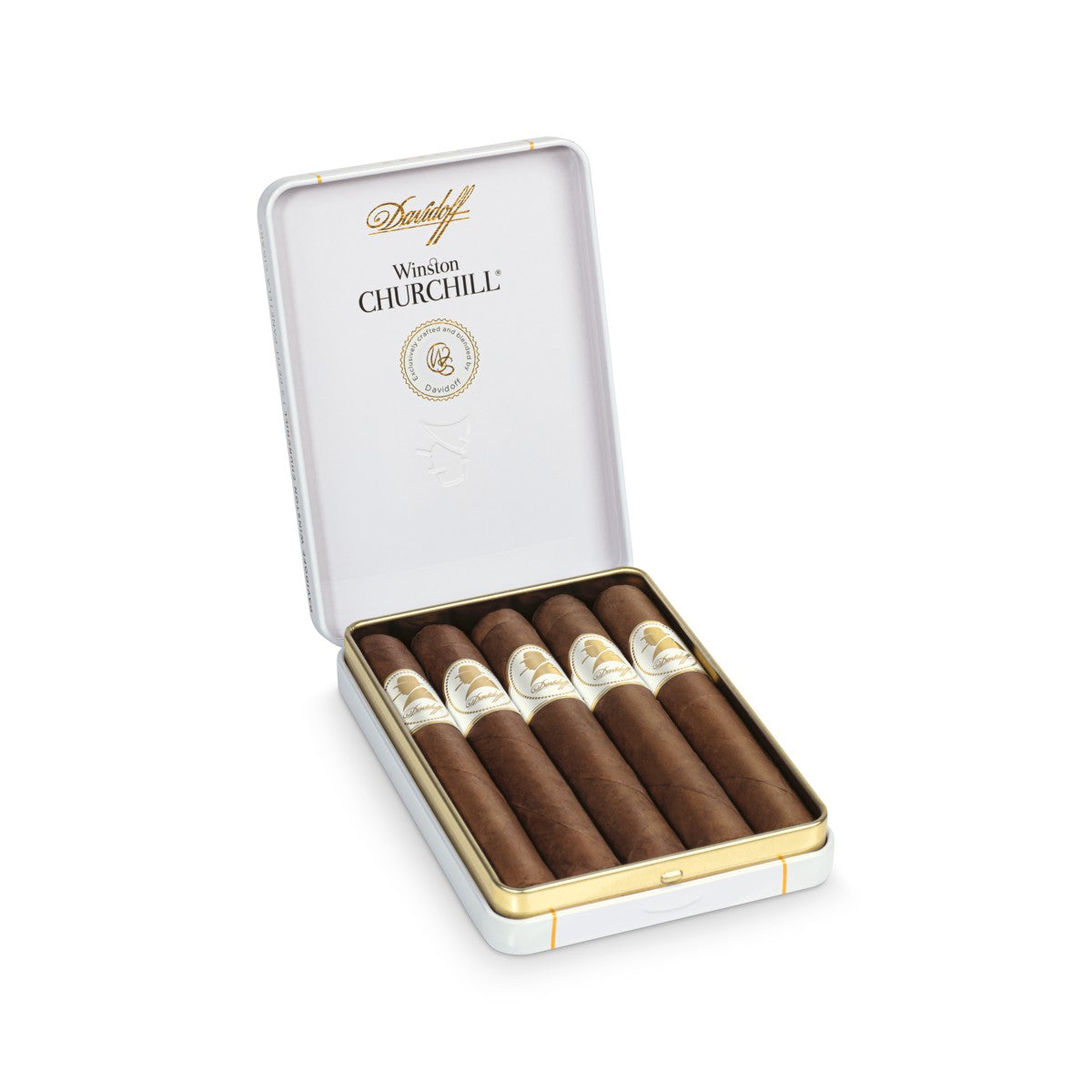 Davidoff Winston Churchill Petit Panatela Tin 5CT — Sun of a Gun Cigars, Yuma Arizona