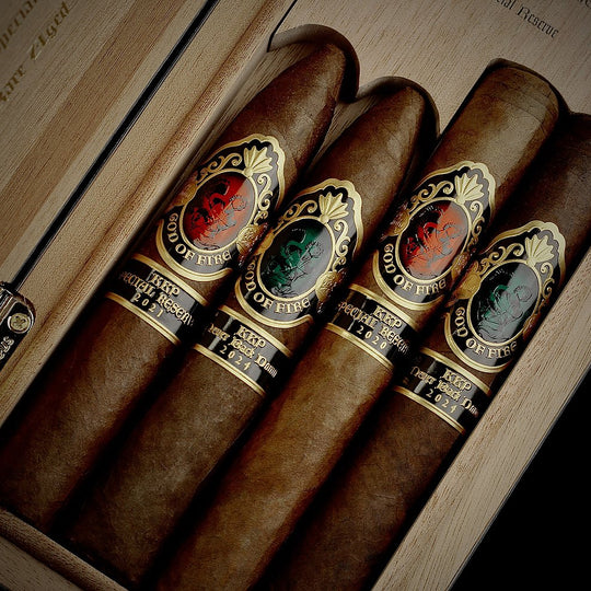 God of Fire KKP Never Back Down and Special Reserve 4-Cigar Assortment cigar — Sun of a Gun Cigars & Spirits, Yuma Arizona