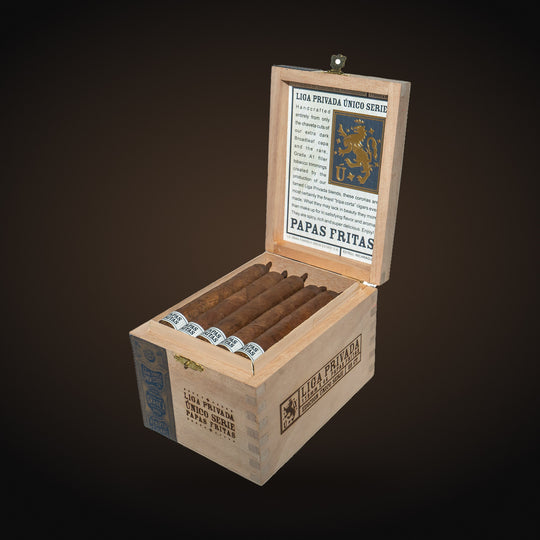 Liga Privada Unico Papas Fritas, open box — Sun of a Gun Cigars & Spirits, Yuma Arizona