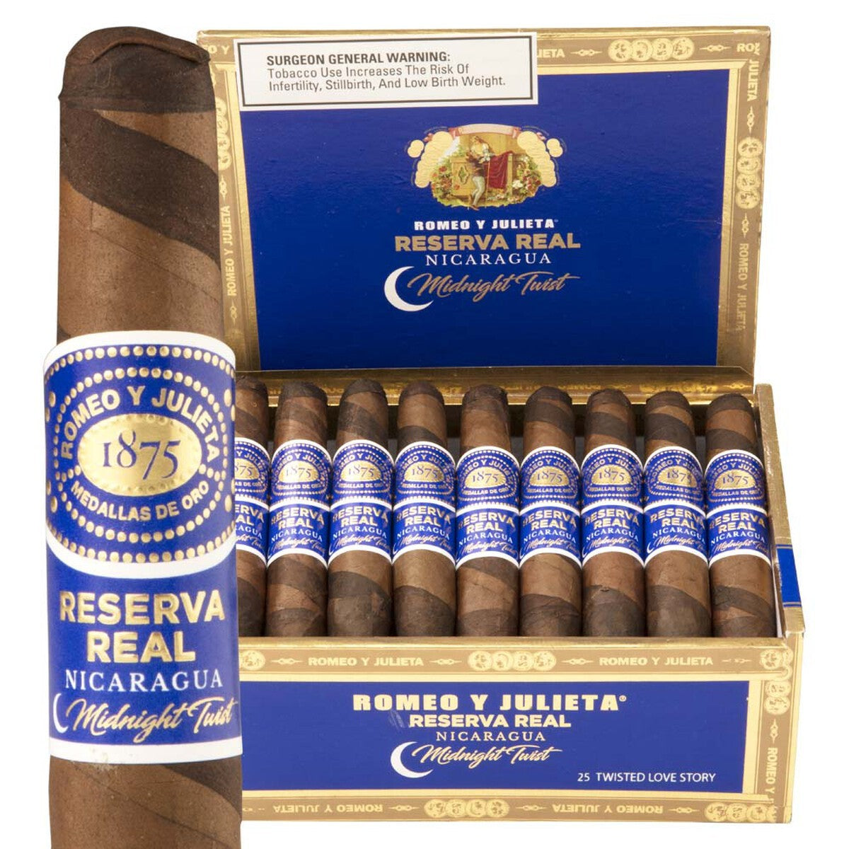 Romeo y Julieta Reserva Real Nicaragua Midnight Twisted Love Story — Sun of a Gun Cigars, Yuma Arizona