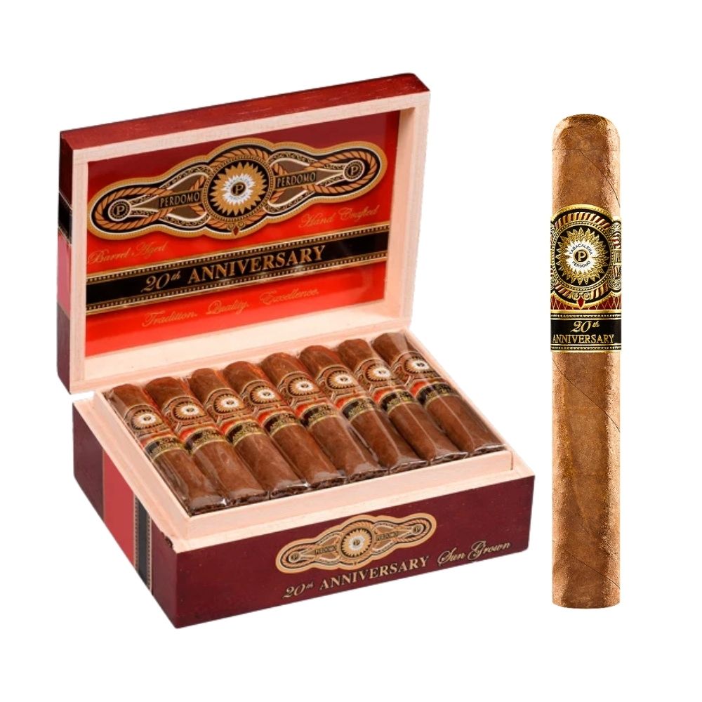 Perdomo 20th Anniversary Sun Grown Epicure box — Sun of a Gun Cigars, Yuma Arizona