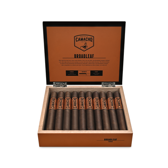 Camacho Broadleaf Toro cigar — Sun of a Gun Cigars, Yuma Arizona