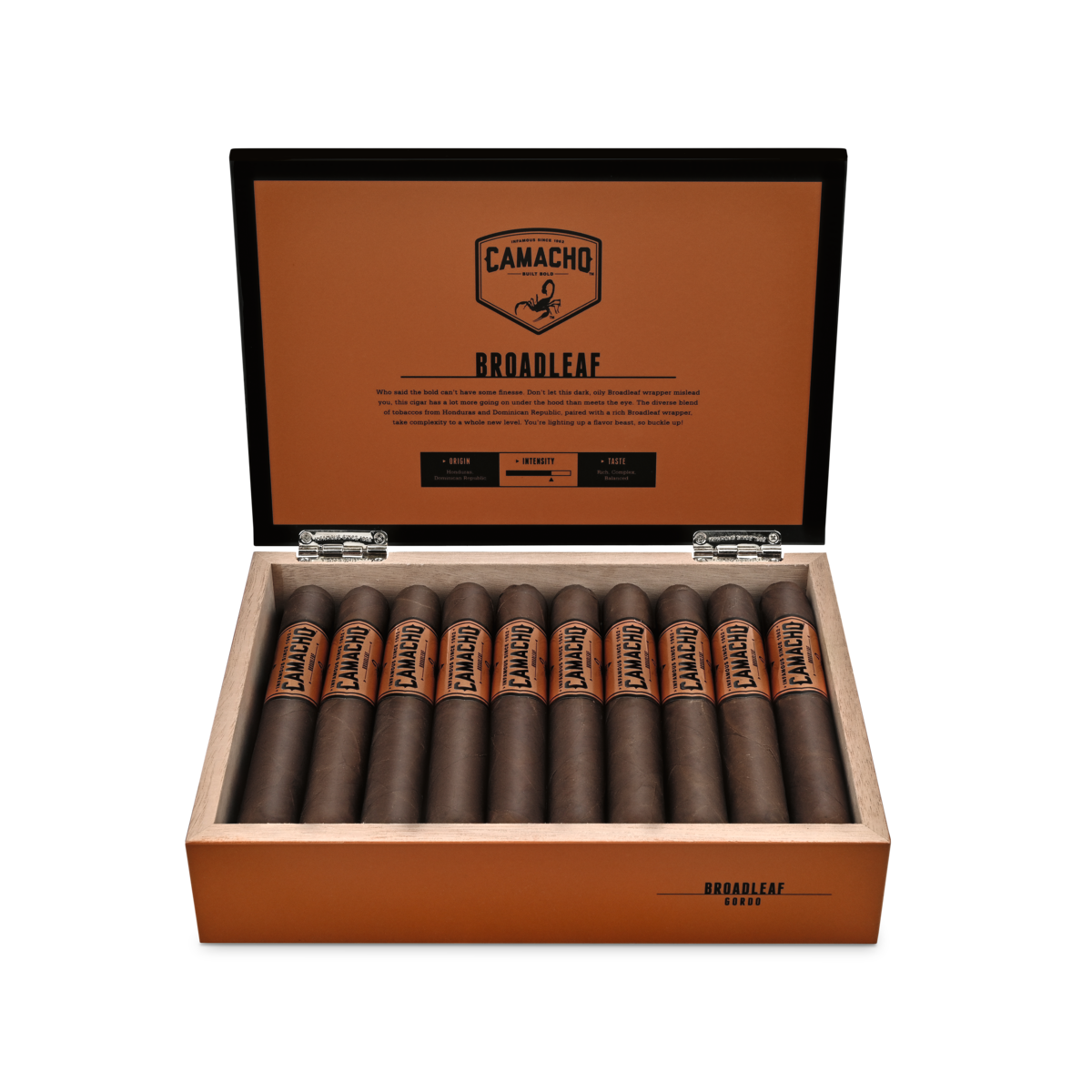 Camacho Broadleaf Gordo cigar — Sun of a Gun Cigars, Yuma Arizona