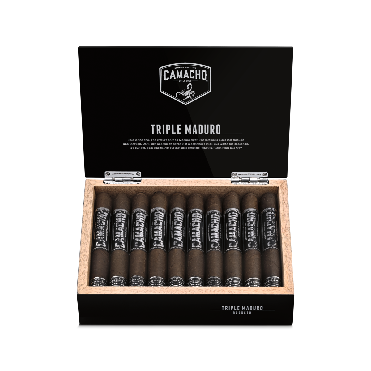 Camacho Triple Maduro Robusto cigar — Sun of a Gun Cigars, Yuma Arizona