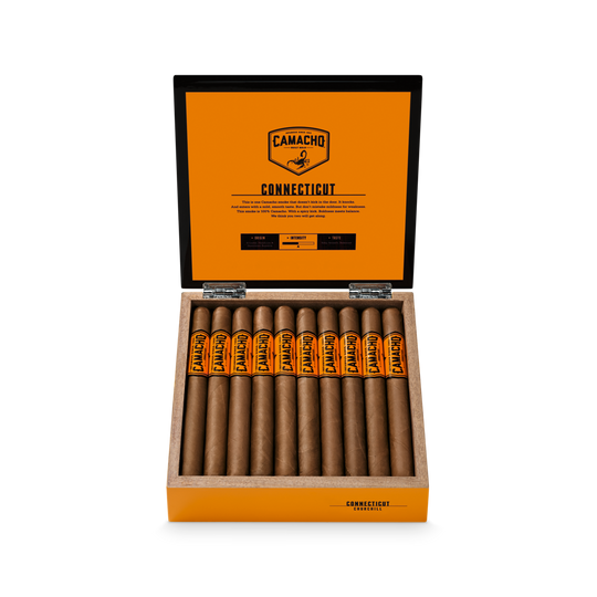 Camacho Connecticut Churchill cigar — Sun of a Gun Cigars, Yuma Arizona