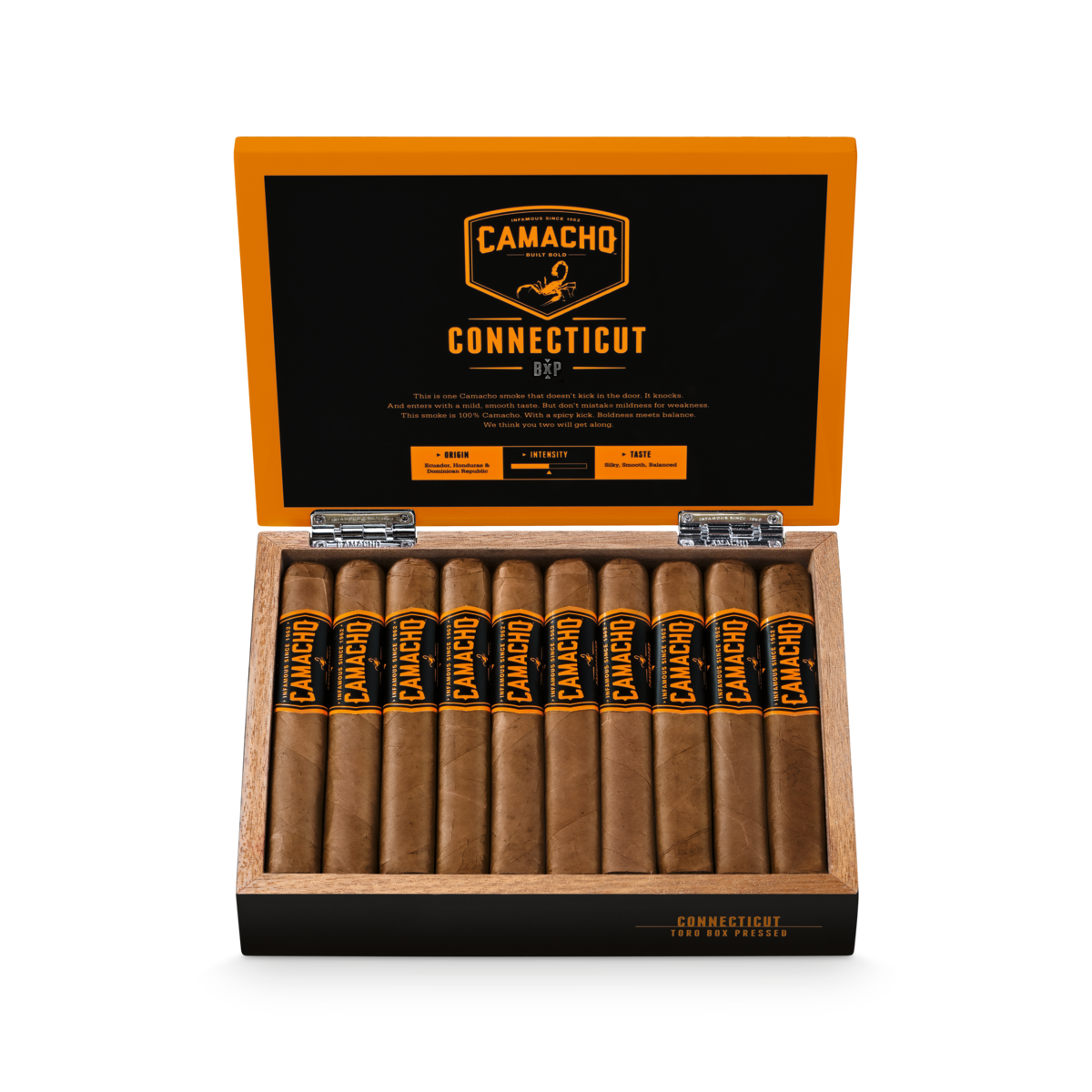 Camacho Connecticut Box Pressed Toro cigar — Sun of a Gun Cigars, Yuma Arizona