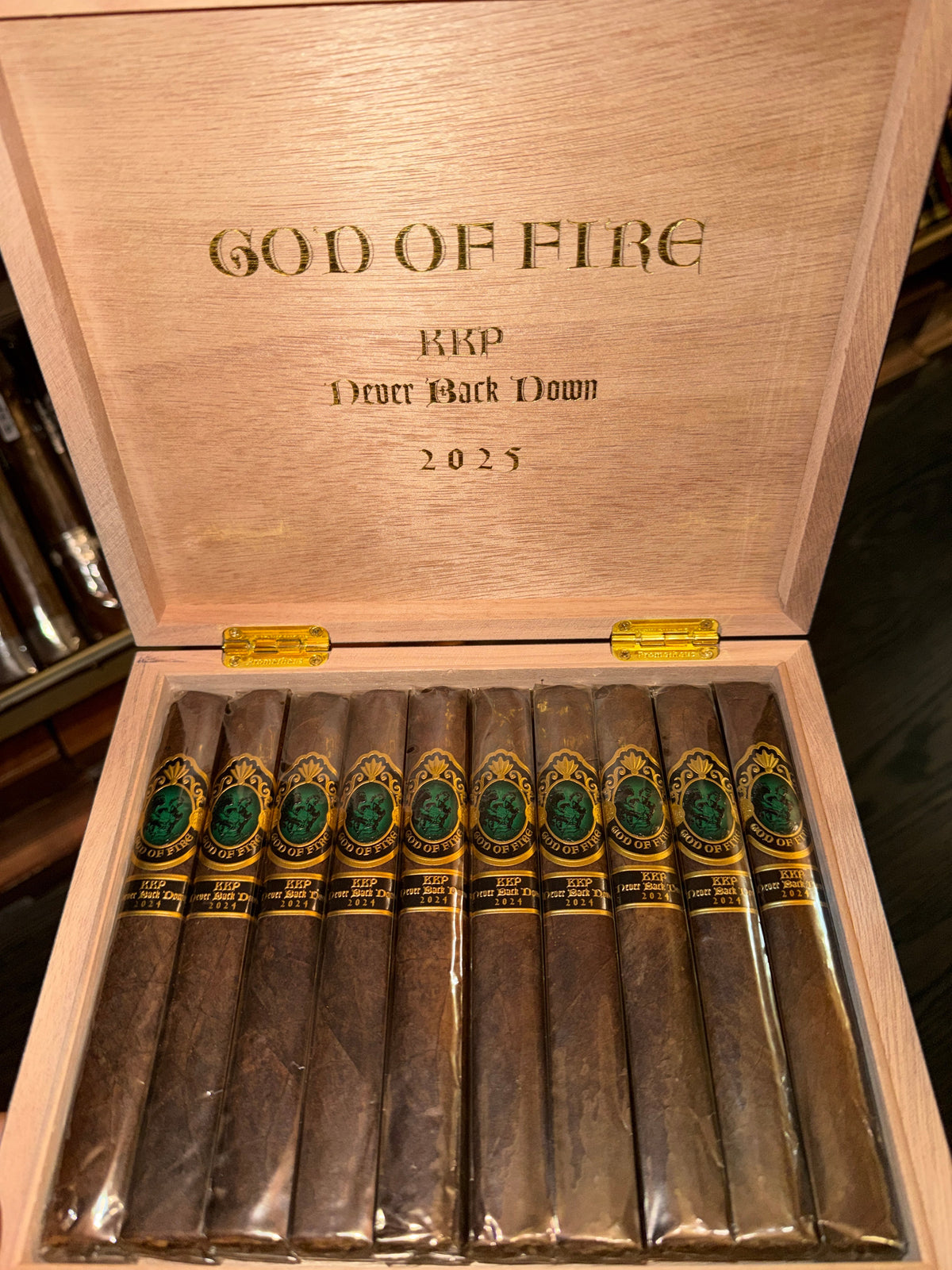 God of Fire KKP Never Back Down Toro Extra 54 cigar — Sun of a Gun Cigars, Yuma Arizona