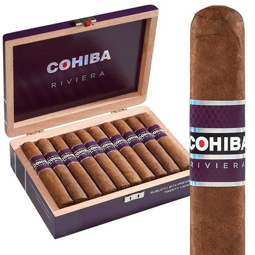 Cohiba Riviera Purple Box Pressed Robusto cigar — Sun of a Gun Cigars, Yuma Arizona