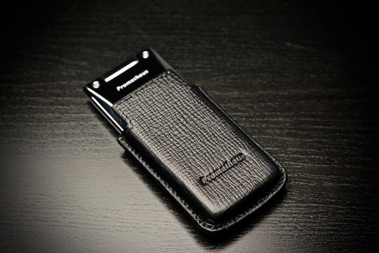 Prometheus black leather protective case with a Cutter H inside