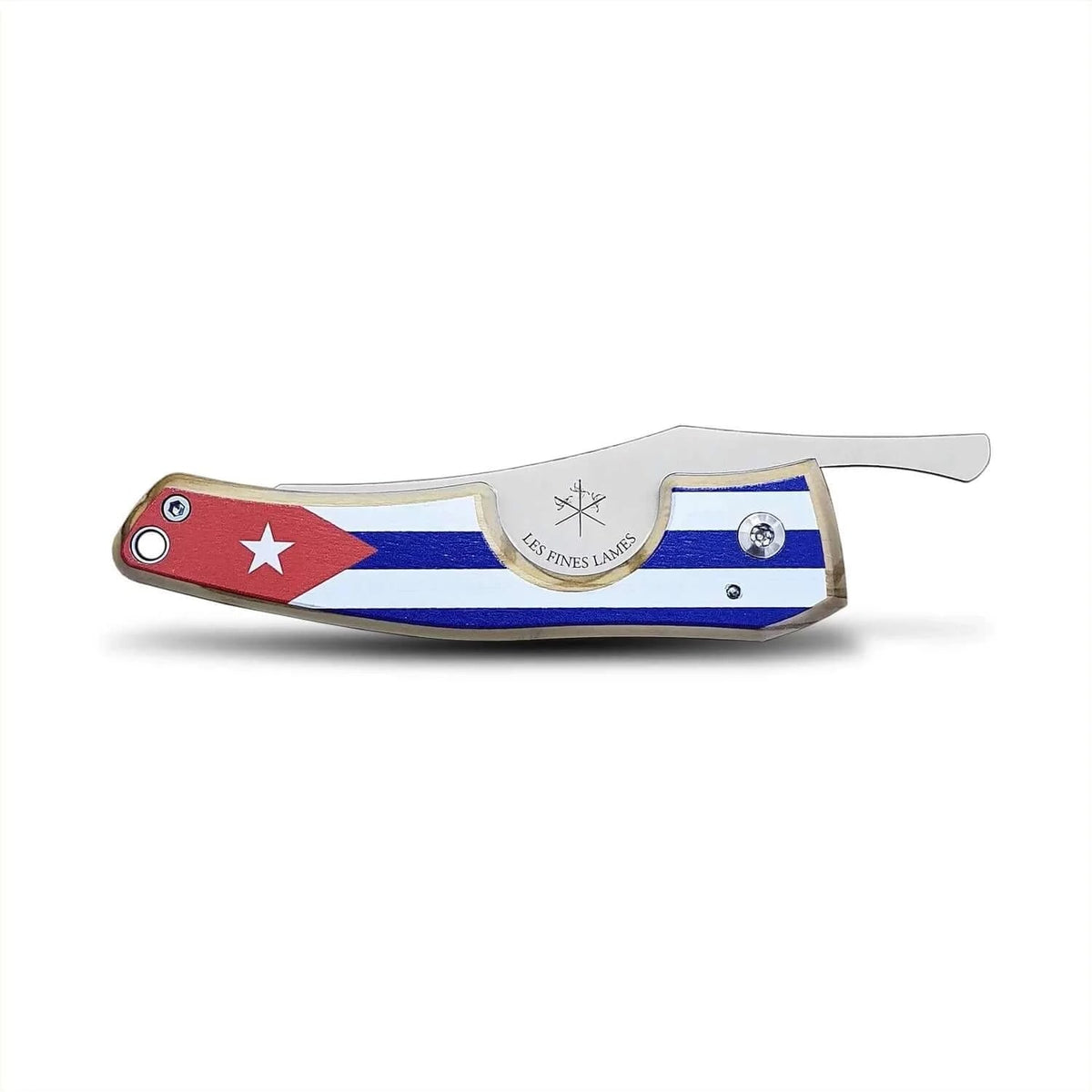 Les Fines Lames Cigar Knife Flag Cuba Light Wood — Sun of a Gun Cigars, Yuma Arizona