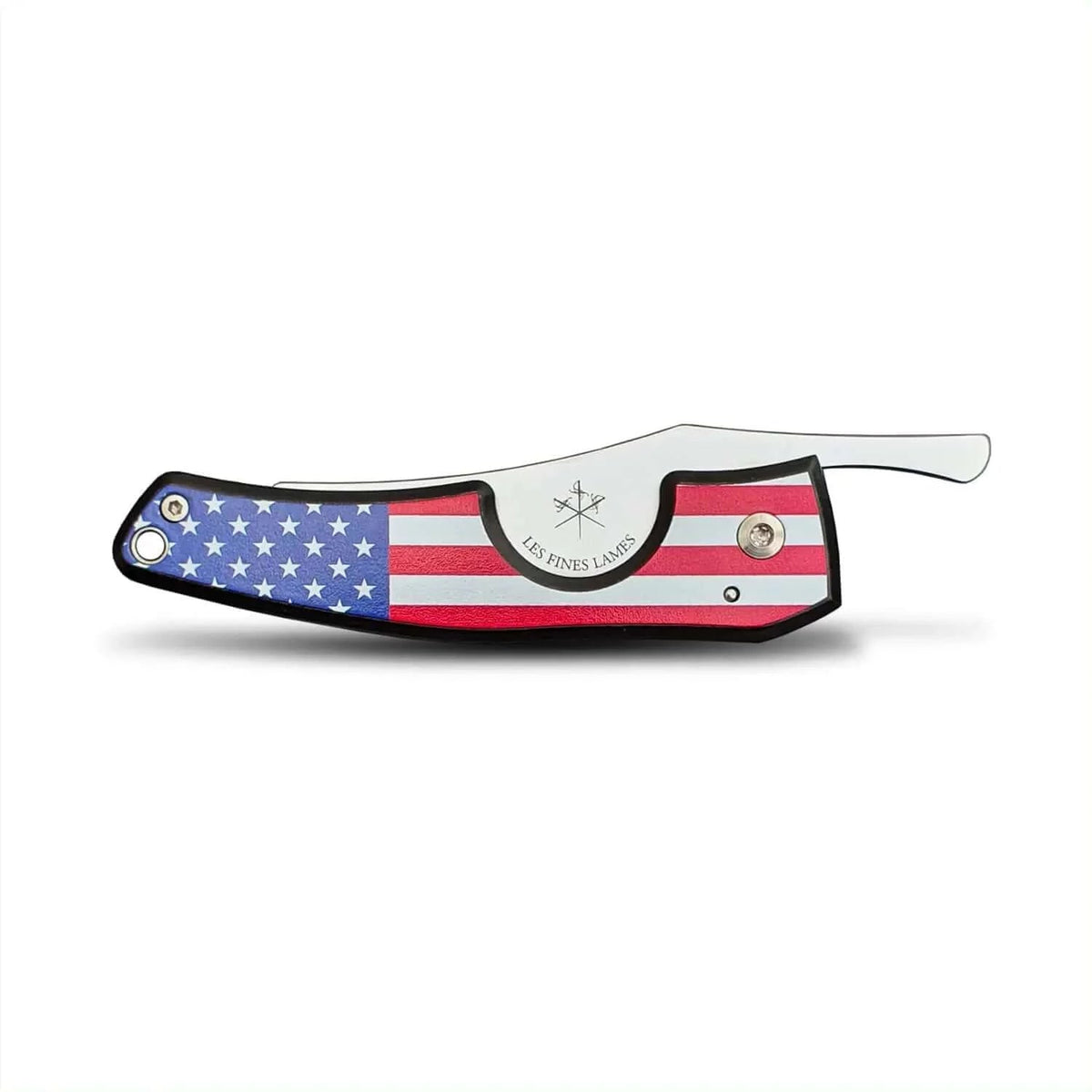 Les Fines Lames Cigar Knife Flag USA Dark Wood — Sun of a Gun Cigars, Yuma Arizona
