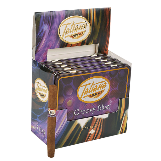 Tatiana Groovy Blue Petite Tin of 10 cigar — Sun of a Gun Cigars, Yuma Arizona