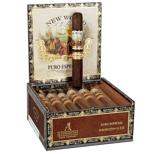 AJ Fernandez New World Puro Especial Robusto — Sun of a Gun Cigars, Yuma Arizona