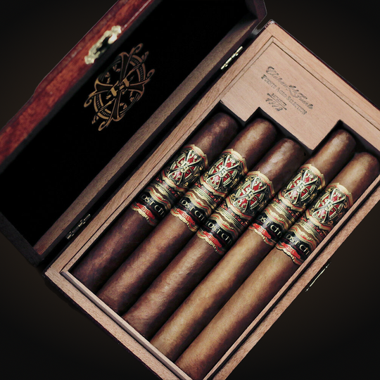 Arturo Fuente Opus X Lost City 5-Cigar Assortment, open box — Sun of a Gun Cigars & Spirits, Yuma Arizona