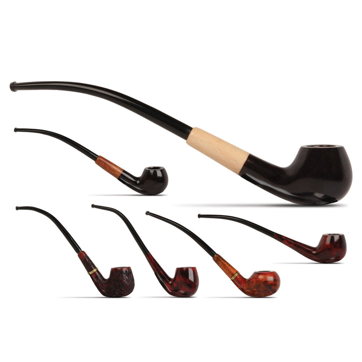 Church Warden pipes, assorted styles