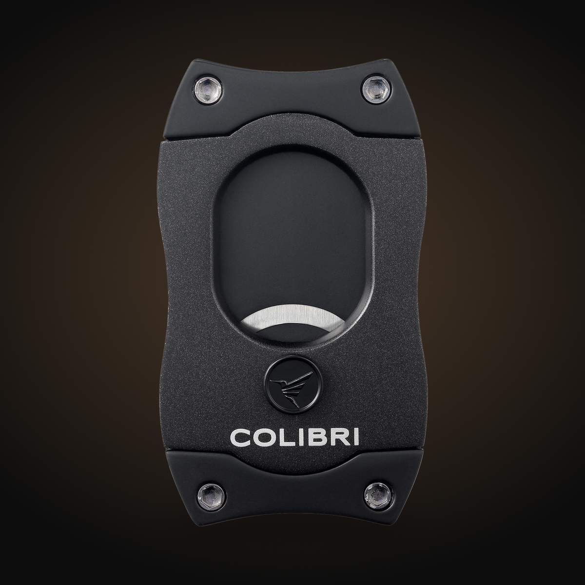 Colibri S-Cut Cigar Cutter, black, front view — Sun of a Gun Cigars & Spirits, Yuma Arizona
