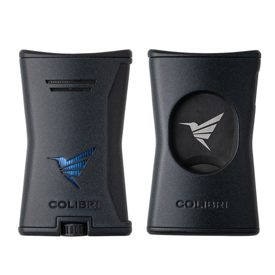Colibri Slim Lighter & Cutter Set (Black/Black) — Sun of a Gun Cigars, Yuma Arizona