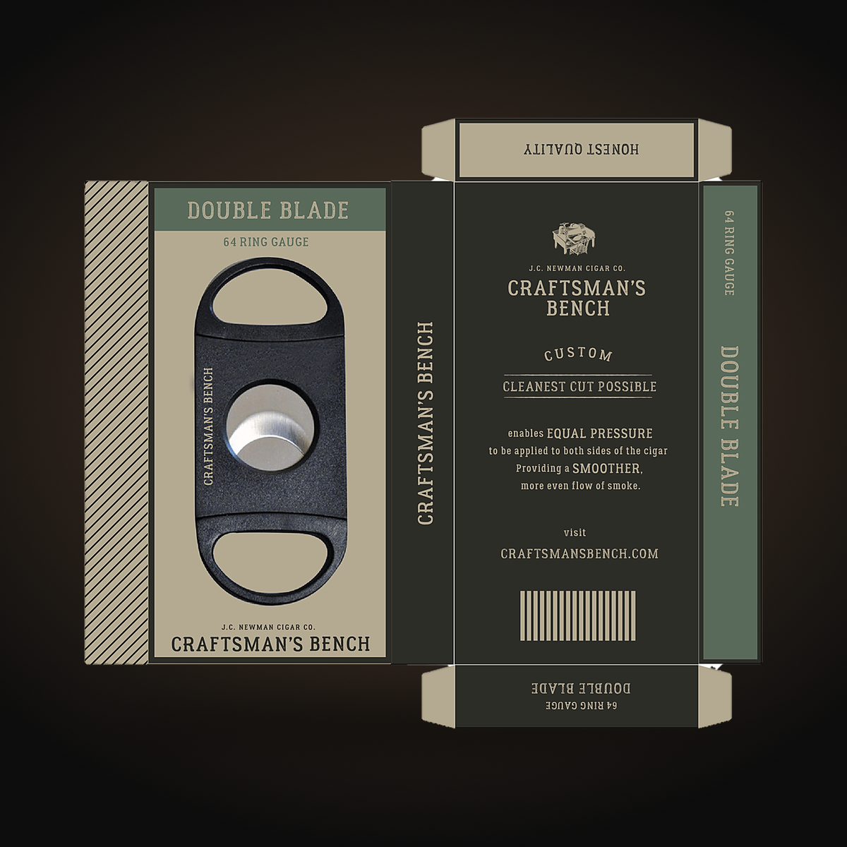 Craftsman's Bench Double Blade Cigar Cutter, cutter in its package — Sun of a Gun Cigars & Spirits, Yuma Arizona