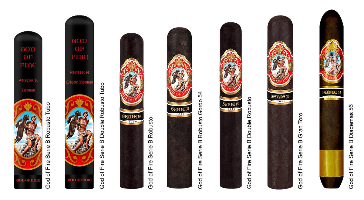 God of Fire Serie B Robusto cigar, view 2