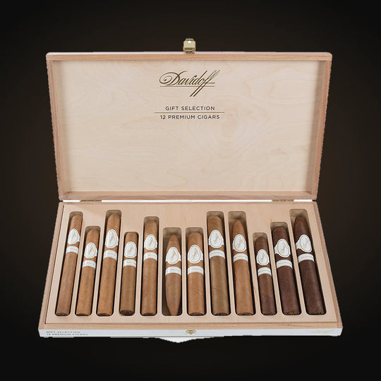 Davidoff 12 Cigar Gift Selection Sampler, sampler box with assorted cigars — Sun of a Gun Cigars & Spirits, Yuma Arizona