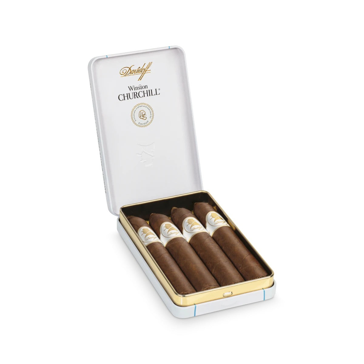 Davidoff Winston Churchill Belicoso Tin 4CT — Sun of a Gun Cigars, Yuma Arizona