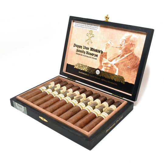 Pappy Van Winkle Barrel Fermented Robusto cigars, Sun of a Gun Yuma