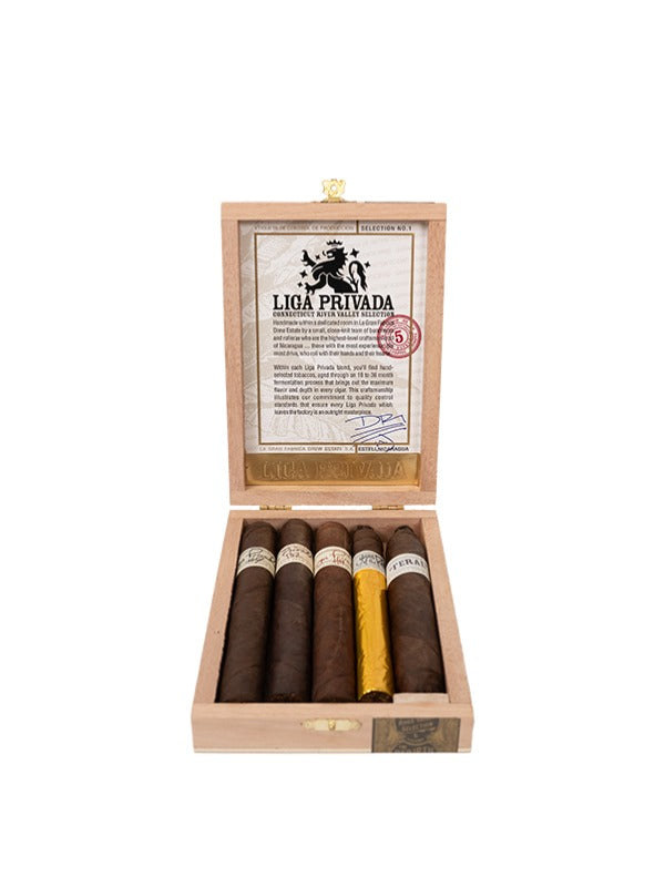 Liga Privada Connecticut River Valley Selection No. 1 5-Cigar Sampler — Sun of a Gun Cigars, Yuma Arizona