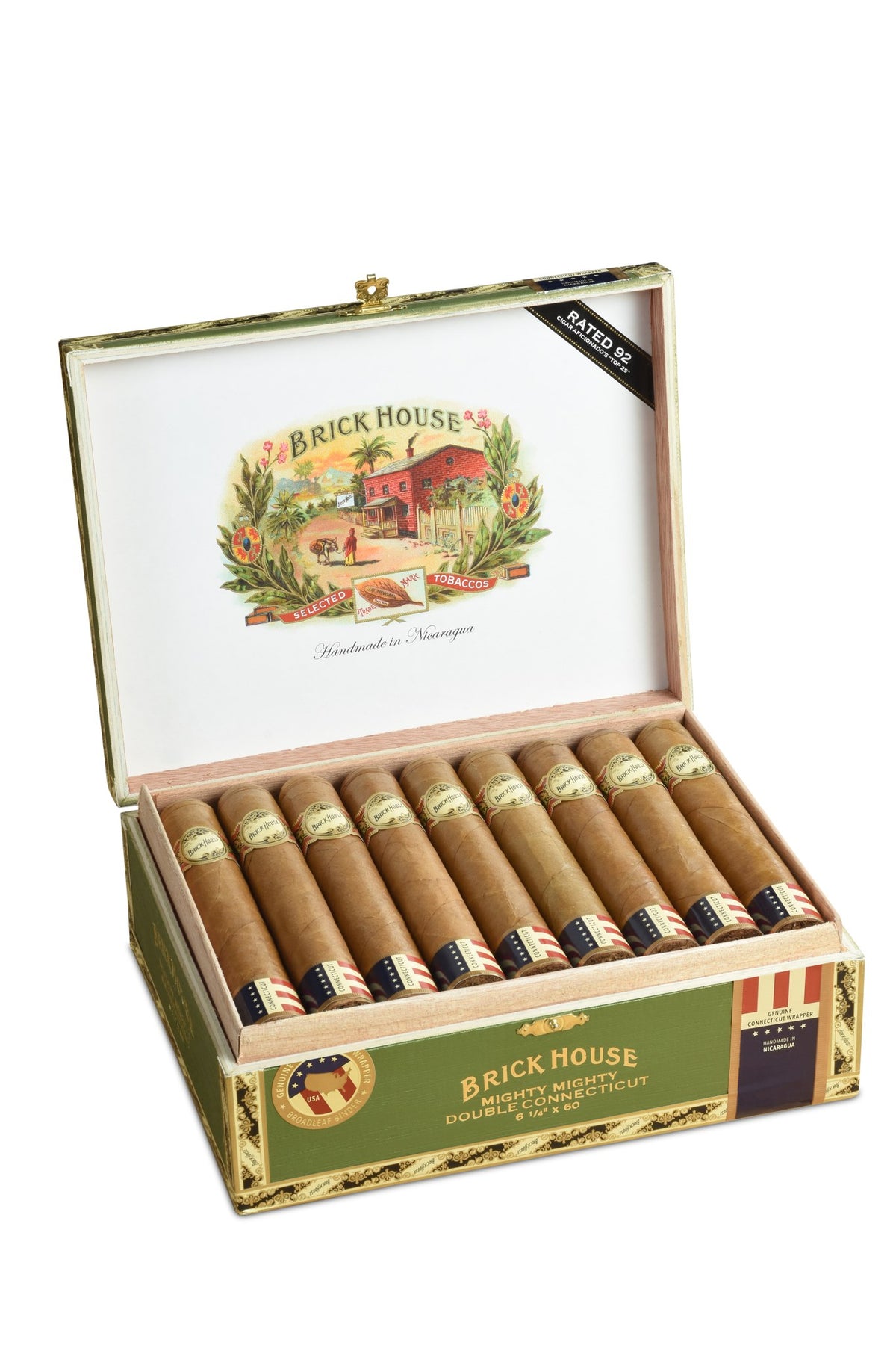 Brick House Double Connecticut Mighty Mighty cigar, open box