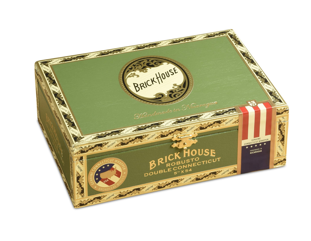 Brick House Double Connecticut Robusto cigar, box