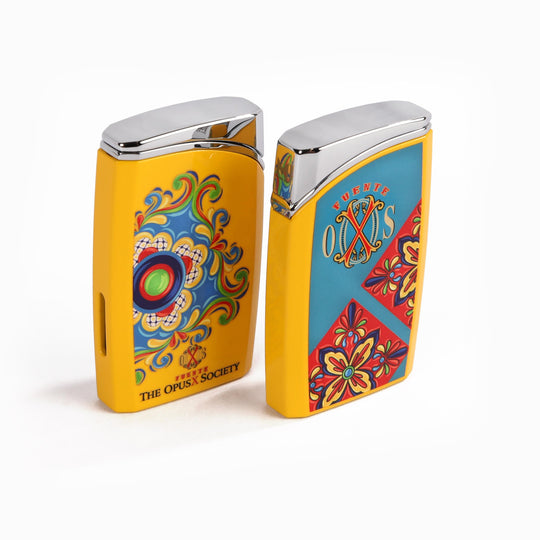 OpusX Society Colonial Tiles Lighter — Sun of a Gun Cigars, Yuma Arizona