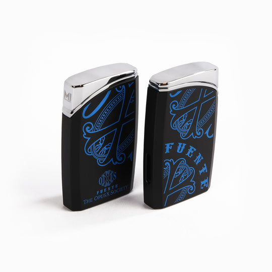 OpusX Society J30 Matte Blue Lighter — Sun of a Gun Cigars, Yuma Arizona