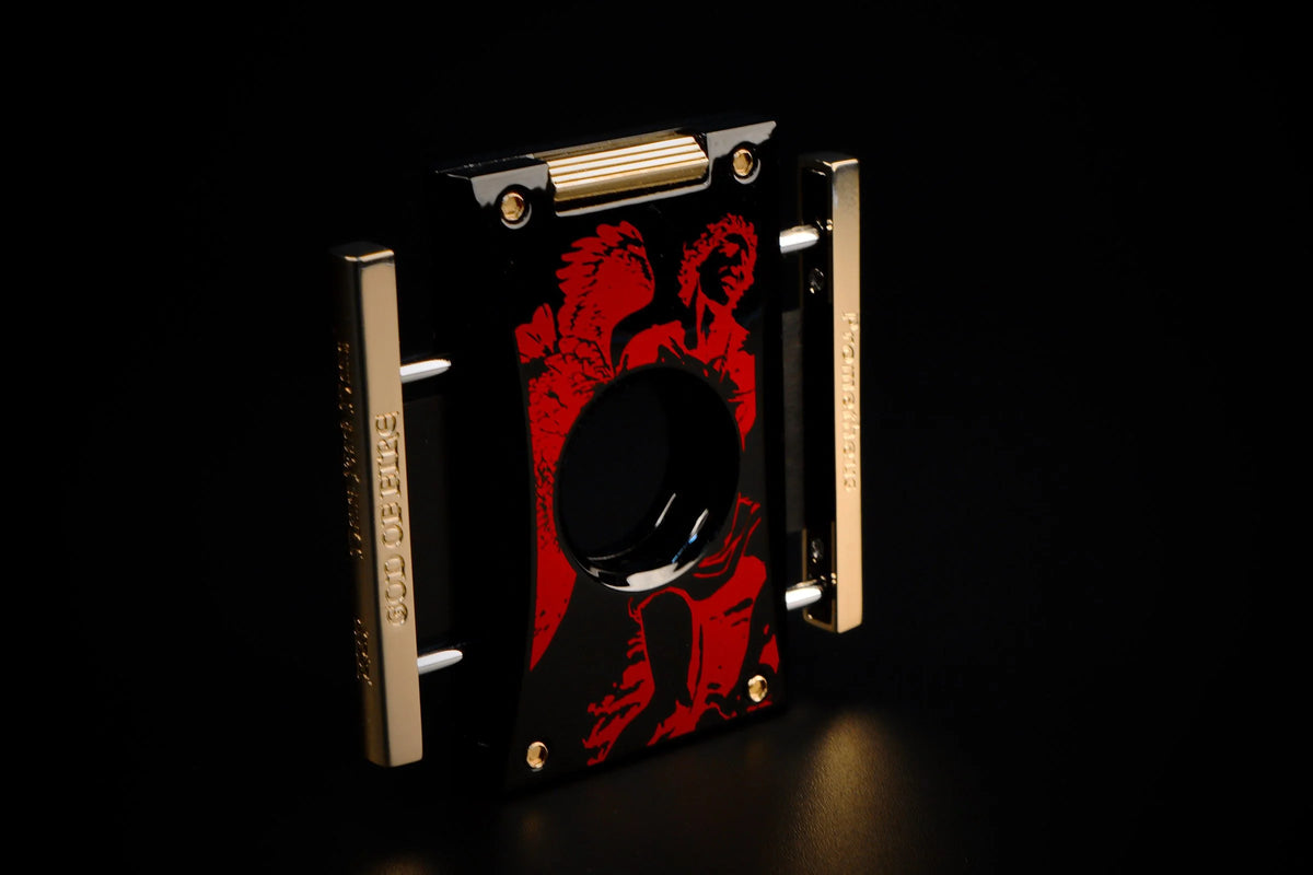 Prometheus Cutter H/R2 Never Back Down Red on Black — Sun of a Gun Cigars, Yuma Arizona