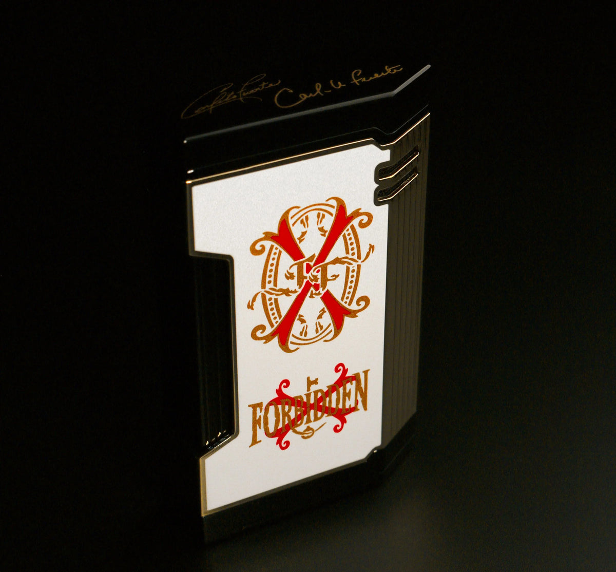 Prometheus Lighter FL-Magma/TFF OpusX Rare Black White/Gold — Sun of a Gun Cigars, Yuma Arizona