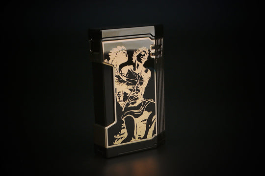 Prometheus Lighter FL-Magma/TR3 Never Back Down Gold/Black — Sun of a Gun Cigars, Yuma Arizona