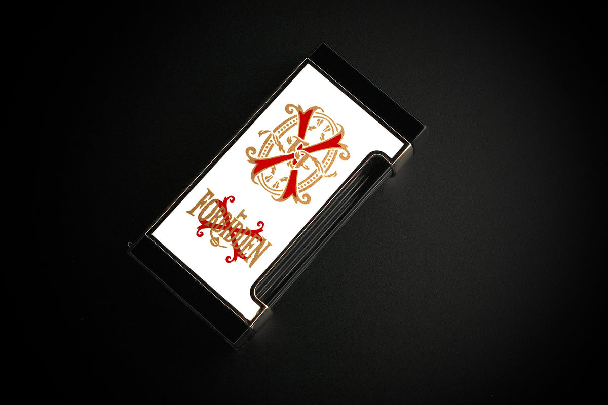 Prometheus Lighter FL-Ultimo/XFF OpusX Rare Black White/Gold — Sun of a Gun Cigars, Yuma Arizona