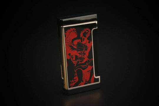 Prometheus Lighter FL-Ultimo/XR2 Never Back Down Red/Black — Sun of a Gun Cigars, Yuma Arizona