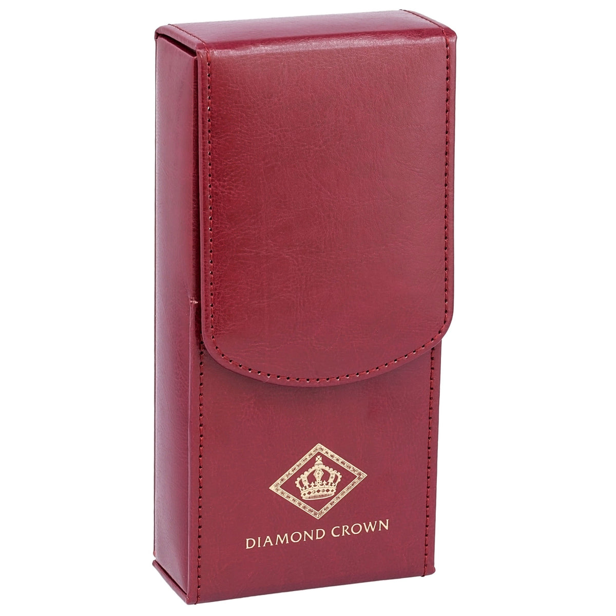 Diamond Crown Red Sampler leather case, closed